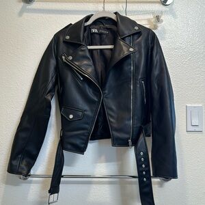 Zara faux leather jacket